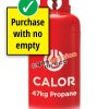 New Calor Gas 47kg Propane Gas Bottle from Rent Free Gas Cylinders
