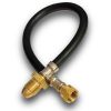 LPG Pigtail POL x W20 1.5m (59″) NRV Black Rubber Hose from Rent Free Gas Cylinders