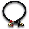 Calor LPG Pigtail POL Handwheel x W20 1.5m (59″) NRV Black Rubber Hose from Rent Free Gas Cylinders