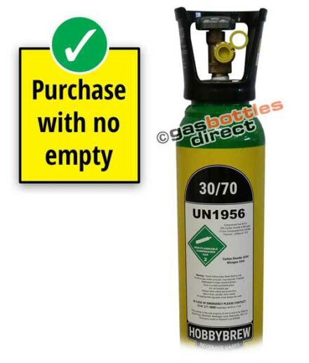 New Hobbybrew 30/70 Gas Bottle from Rent Free Gas Cylinders