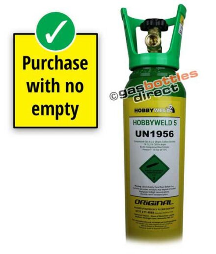 New Hobbyweld 5 Original Gas Bottle from Rent Free Gas Cylinders