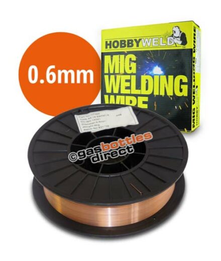 Hobbyweld Welding Gas 0.6mm thick MIG Welding Wire from Rent Free Gas Cylinders