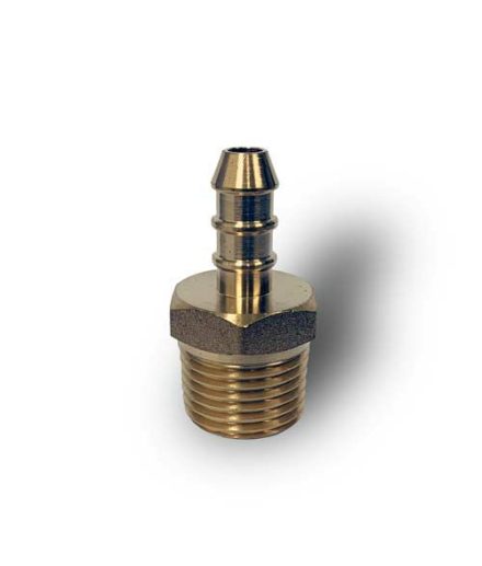 LPG Male Nozzle 1/4" BSPT to 8mm Hose Connector