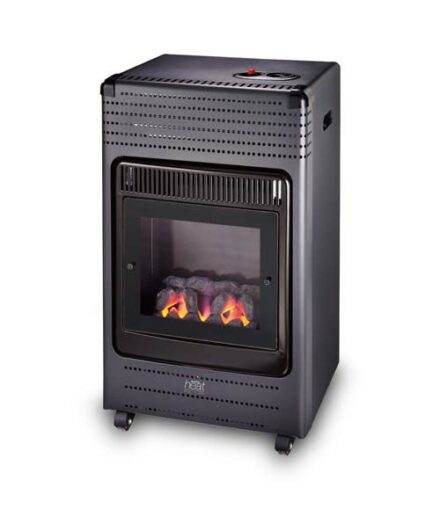 Brand New Super Heat Living Flame Coal Effect New Cabinet Heater 3.4KW & 21mm Regulator from Rent Free Gas Cylinders
